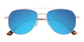 Aviator Sunglasses, Full Frame Rose Gold Titanium - SUP1673
