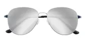 Aviator Sunglasses, Full Frame Silver Titanium - SUP1674