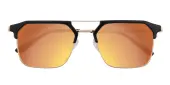Aviator|Browline Sunglasses, Full Frame Black TR90|Metal - SUP1678