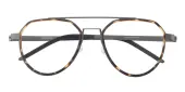 Aviator Eyeglasses, Full Frame Tortoise Plastic - FM1886