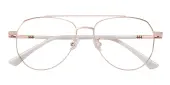 Aviator Eyeglasses, Full Frame Rose Gold Metal - FM1892
