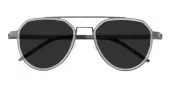 Aviator Sunglasses, Full Frame Gray Plastic - SUP1637