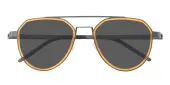 Aviator Sunglasses, Full Frame Orange Plastic - SUP1639