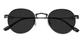 Round Sunglasses, Full Frame Black Titanium - SUP1644