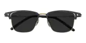 Rectangle Sunglasses, Full Frame Black/Golden Titanium - SUP1647
