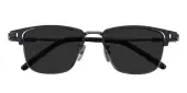 Rectangle Sunglasses, Full Frame Black/Gunmetal Titanium - SUP1648