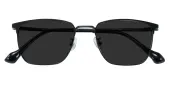 Rectangle Sunglasses, Full Frame Black Titanium - SUP1656