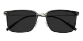 Rectangle Sunglasses, Full Frame Black Plastic - SUP1658