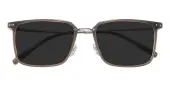 Rectangle Sunglasses, Full Frame Brown Plastic - SUP1659