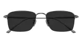 Rectangle Sunglasses, Half Frame Gunmetal Titanium - SUP1666