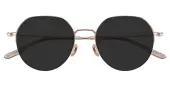 Polygon Sunglasses, Half Frame Rose Gold Titanium - SUP1668