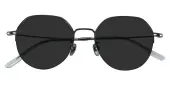 Polygon Sunglasses, Half Frame Black Titanium - SUP1670