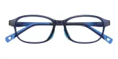 Oval Eyeglasses, Full Frame Dark Blue TR90 - FP2975