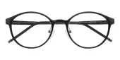Oval Eyeglasses, Full Frame Black Ultem - FP2983