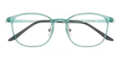 Oval Eyeglasses, Full Frame Green Ultem - FP2984