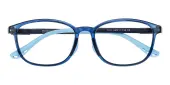 Oval Eyeglasses, Full Frame Blue TR90 - FP2991