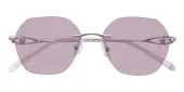 Polygon Sunglasses, Rimless Frame Purple Titanium - SUP1689