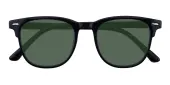 Browline|Square Sunglasses, Full Frame Black TR90 - SUP1695