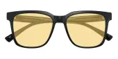 Square|Horn Sunglasses, Full Frame Black TR90 - SUP1699