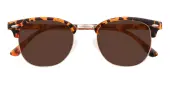 Oval|Browline Sunglasses, Full Frame Tortoise/Golden TR90|Metal - SUP1724