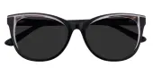 Cat Eye Sunglasses, Full Frame Black Plastic - SUP1728