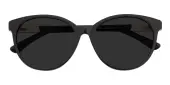 Oval|Cat Eye Sunglasses, Full Frame Black Plastic - SUP1732
