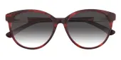 Oval|Cat Eye Sunglasses, Full Frame Burgundy Plastic - SUP1733