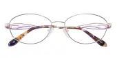 Oval Eyeglasses, Full Frame Purple Metal - FM1904
