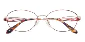 Oval Eyeglasses, Full Frame Red Metal - FM1905