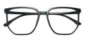 Polygon Eyeglasses, Full Frame Black TR90 - FP2965
