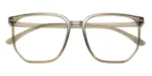 Polygon Eyeglasses, Full Frame Amber Green TR90 - FP2966
