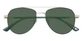 Aviator Sunglasses, Full Frame Green Metal - SUP1702