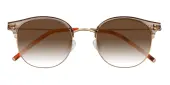 Round Sunglasses, Full Frame Champagne Metal|TR90 - SUP1734