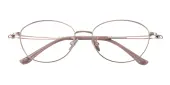 Oval Eyeglasses, Full Frame Rose Gold Titanium - FT0726