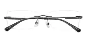 Rectangle Eyeglasses, Rimless Frame Black Titanium - RM0349