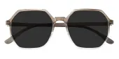 Polygon Sunglasses, Full Frame Brown TR90 - SUP1752