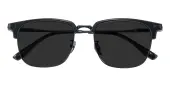 Rectangle|Browline Sunglasses, Full Frame Black Plastic - SUP1766