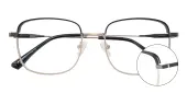 Rectangle Eyeglasses, Full Frame Black/Golden Metal - FM1912