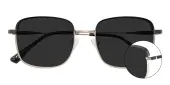 Rectangle Sunglasses, Full Frame Black/Golden Metal - SUP1745