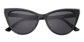 Cat Eye Sunglasses, Full Frame Black TR90 - SUP1737