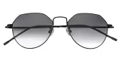 Polygon Sunglasses, Full Frame Black Metal - SUP1790
