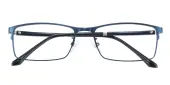 Rectangle Eyeglasses, Full Frame Blue Metal - FM1285