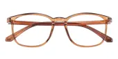Rectangle Eyeglasses, Full Frame Brown TR90 - FP3012