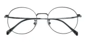Round Eyeglasses, Full Frame Black Titanium - FT0735