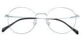 Round Eyeglasses, Full Frame Silver Titanium - FT0736