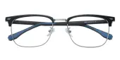 Rectangle|Browline Eyeglasses, Full Frame Black/Gunmetal TR90|Metal - FP2877