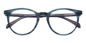 Round Eyeglasses, Full Frame Stripe Plastic - FZ2132