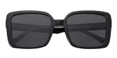 Cat Eye Sunglasses, Full Frame Black TR90 - SUP1809