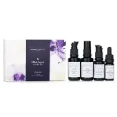 Edible Beauty& Edible Beauty On The Fly Travel Mini Kit: Cleansing Milk 15ml+ Toner Mist 30ml+ Ageless Serum 10ml+ Hydrating Lotion 15ml 4pcs