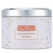 Carroll & Chan100% Beeswax Tin Candle - Jasmine Rose Cranberry (8x6) cm
